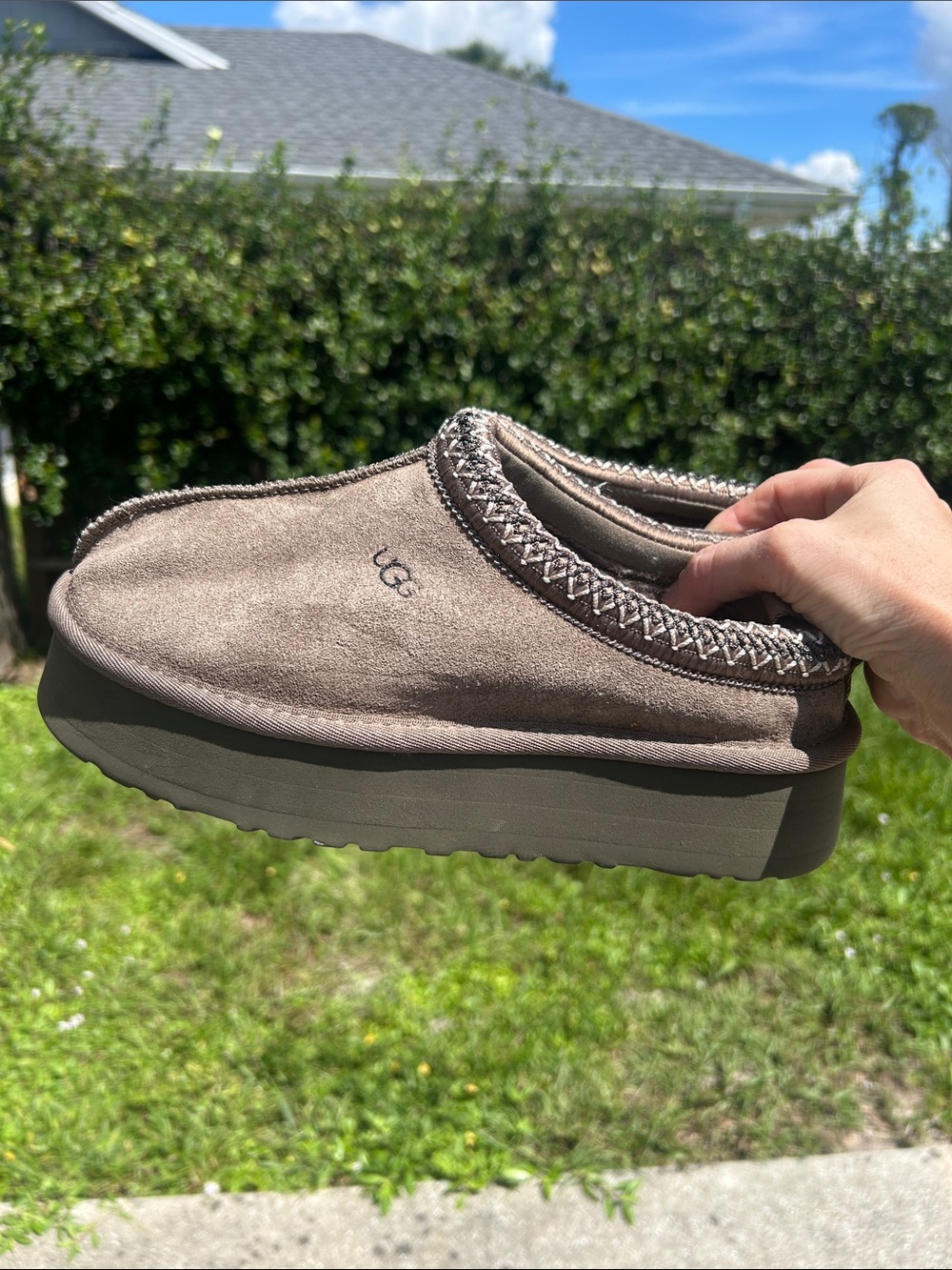 UGG Brown Suede Slip-On Moccasin Slippers